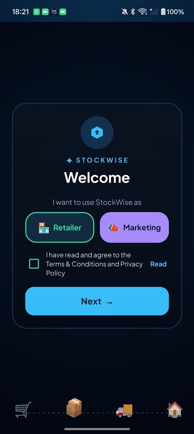 Welcome — choose Marketing at setup